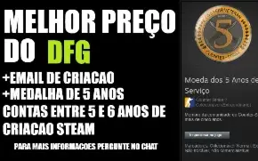 Conta CS2 com Medalha 5 Anos de serviço l Primeiro e-mail