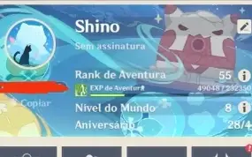 Conta Genshin Impact Ar 55 Com 9 Personagens T5