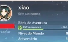 CONTA XIAO (AR 10) + PERSONAGENS 4 ESTRELAS