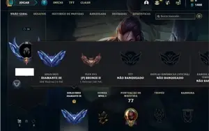 Conta Diamante 3 com 56 Champs e 15 Skins + 1 Fragmento