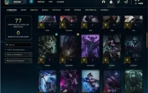 Conta Diamante 3 com 56 Champs e 15 Skins + 1 Fragmento