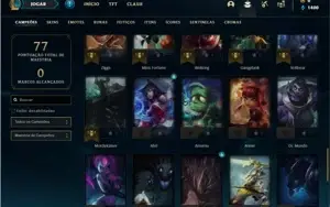 Conta Diamante 3 com 56 Champs e 15 Skins + 1 Fragmento