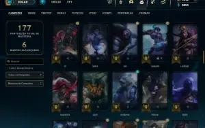 Platina 3 com 95 Champs e 38 Skins + 1000 RP