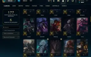 Platina 3 com 95 Champs e 38 Skins + 1000 RP