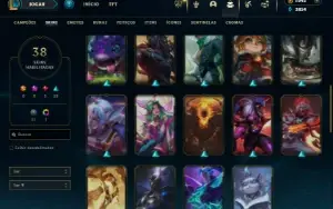 Platina 3 com 95 Champs e 38 Skins + 1000 RP
