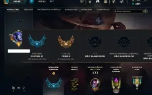 Platina 3 com 95 Champs e 38 Skins + 1000 RP