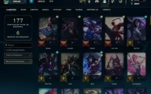 Platina 3 com 95 Champs e 38 Skins + 1000 RP