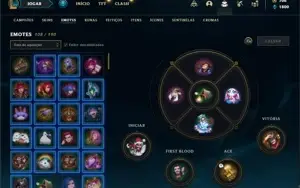 Conta bronze 1 com 125 Champs e 71 Skins + 700 RP