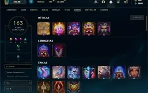 Conta bronze 1 com 125 Champs e 71 Skins + 700 RP