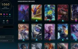 VENDO CONTA LOL + VALORANT (1060 SKINS)