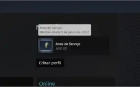 Steam LVL 27 com CSGO Prime + 5 anos