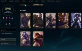 VENDO CONTA LOL COM 298 SKINS E RECOMPENSAS DESDE A SEASON 3