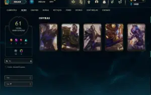 Esmeralda 2 com 90 Champs e 61 Skins ( ADC / MID / JG )