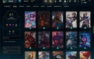 Esmeralda 2 com 90 Champs e 61 Skins ( ADC / MID / JG )