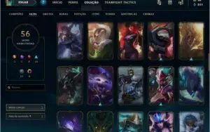 CONTA LOL QUASE  FALTANDO 14 CAMPEÕES GOLD 1 58 SKINS