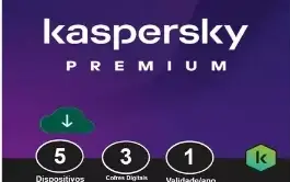 Kaspersky Antivírus Premium 5 Dispositivos 1 Ano