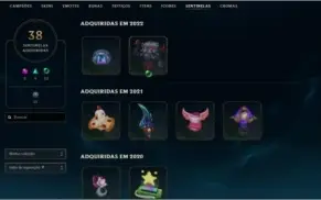 Conta Prata 3 , 314 skins .