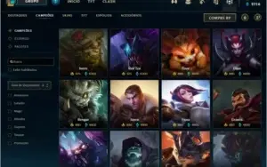 Conta LoL Gold 4 lvl 454 397 skin com skins raras