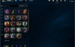 Conta LoL Gold 4 lvl 454 397 skin com skins raras