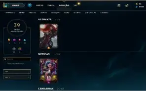 Conta league of Legends gold 3 level 268