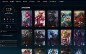 [LOL-BR] Conta level 720 + 225 skins + 40 Chromas e etc
