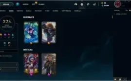 [LOL-BR] Conta level 720 + 225 skins + 40 Chromas e etc