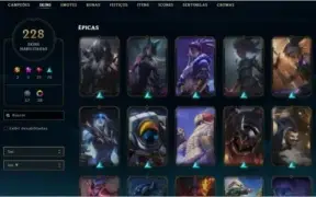 [LOL-BR] Conta level 720 + 225 skins + 40 Chromas e etc