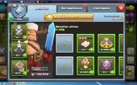 Clash Of Clans CV9 - 575 gemas, nick change e construtores 5