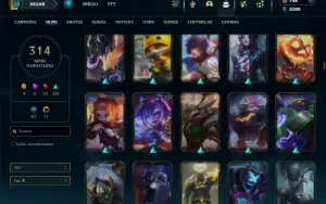 Bronze 1 com TODOS os champs e 314 Skins + 6 Miticas