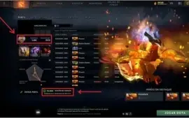 Conta dota 2 com 6,5k de MMR rank 800 com varios itens