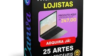 Pack Canva Lojistas - 25 Artes Editáveis