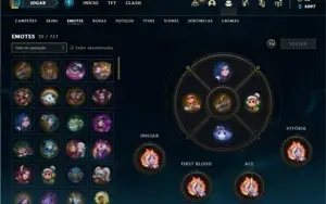 Conta Platina 4 com 55 Champs e 21 Skins + 4 Fragmentos