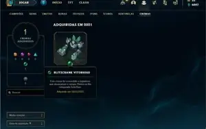 Conta Platina 4 com 55 Champs e 21 Skins + 4 Fragmentos