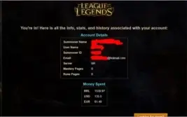 Conta League Of Legends Diamante 5 - conta desde a season 2