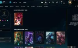 Conta de lol platina IV nível 45