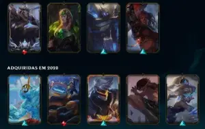 Conta Antiga DIAMANTE , Todos Campeões 575K Ea, Ótimas Skins