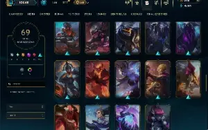 Unranked com TODOS os Champs e 69 Skins ( MAIN SUP )