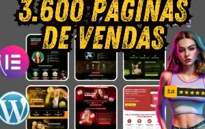 3.600 Páginas de Vendas Editáveis no Elementor