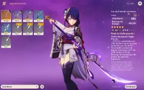 Kazuha e Raiden Shogun + Engulfing Lightning + Personagem 5*