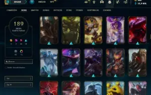 Unranked com TODOS os champs e 189 Skins ( MAIN ADC )