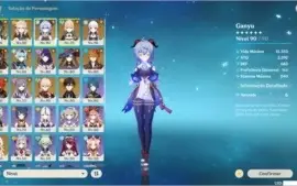 Conta genshin impact AR 57 com 14 5 estrelas Hutao C1, Xiao