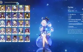 Conta Genshin Impact - Navia + Furina + Keqing + Tighnari