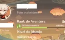 CONTA GENSHIN IMPACT ENDGAME AR56 12 PERSONAGENS 5*