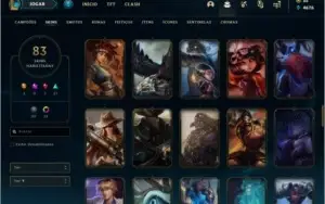 Conta bronze 2 AFUNDADA com 152 champs e 83 skins