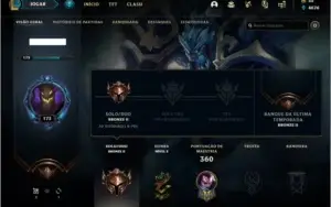 Conta bronze 2 AFUNDADA com 152 champs e 83 skins