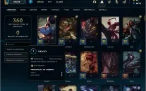 Conta bronze 2 AFUNDADA com 152 champs e 83 skins