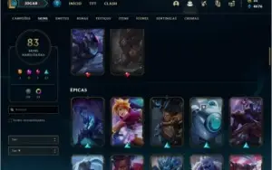Conta bronze 2 AFUNDADA com 152 champs e 83 skins