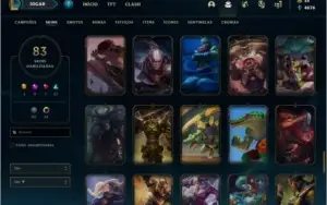 Conta bronze 2 AFUNDADA com 152 champs e 83 skins