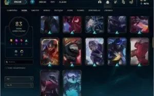 Conta bronze 2 AFUNDADA com 152 champs e 83 skins