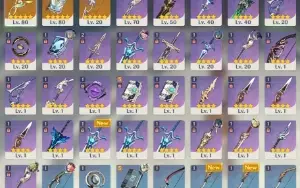 Tighnari + Nahida + Keqing + Diluc + 3 Armas E Bis